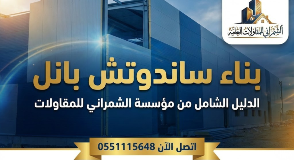 بناء ساندوتش بانل من مقاولات الشمراني