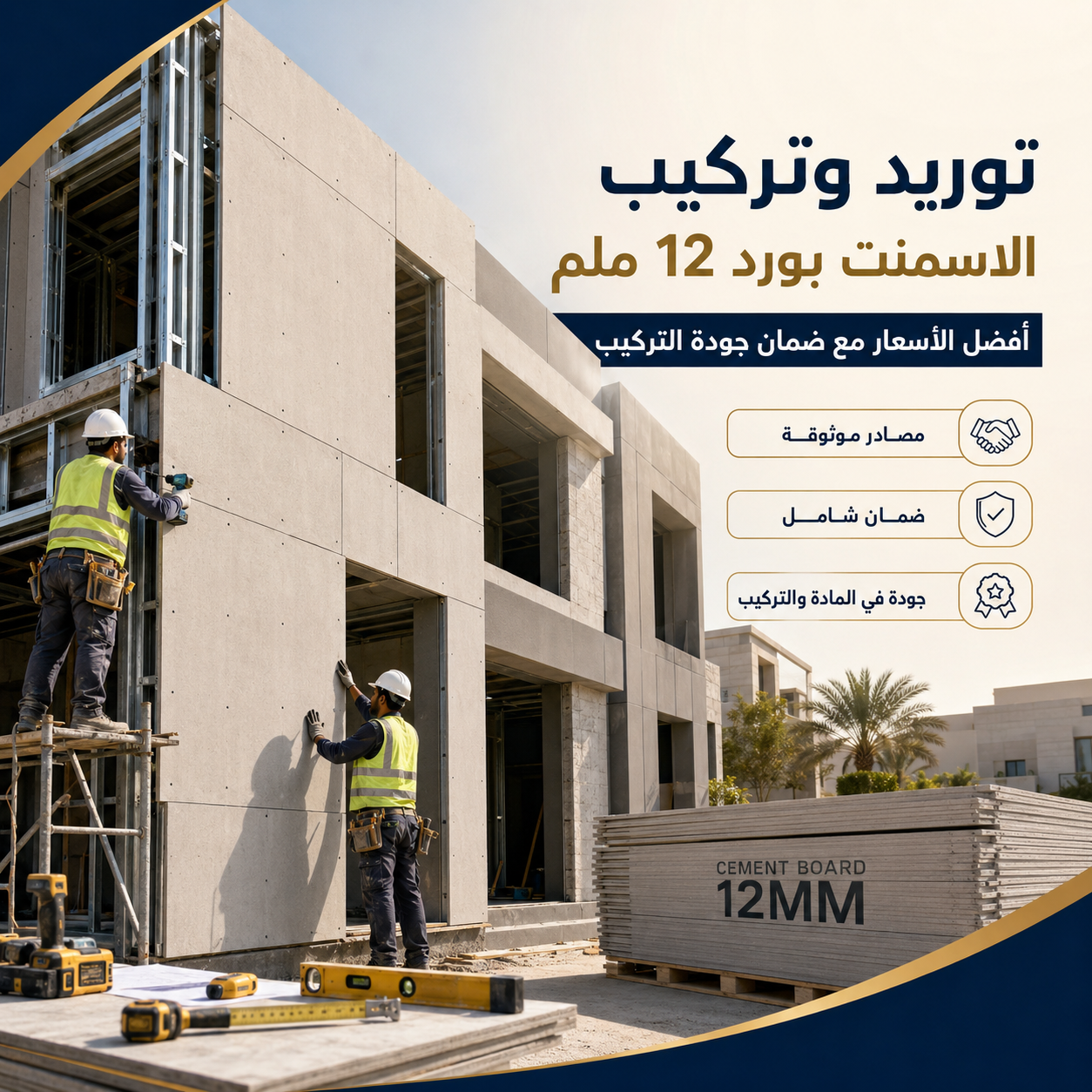 اسمنت بورد12 ملم