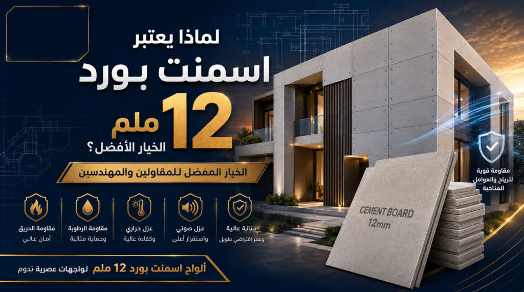 اسمنت بورد12 ملم
