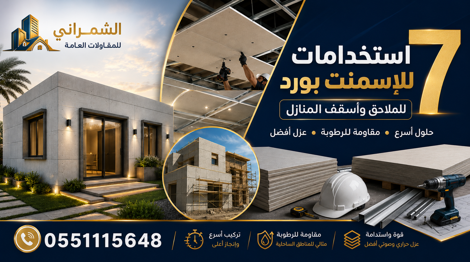 استخدامات الاسمنت بورد