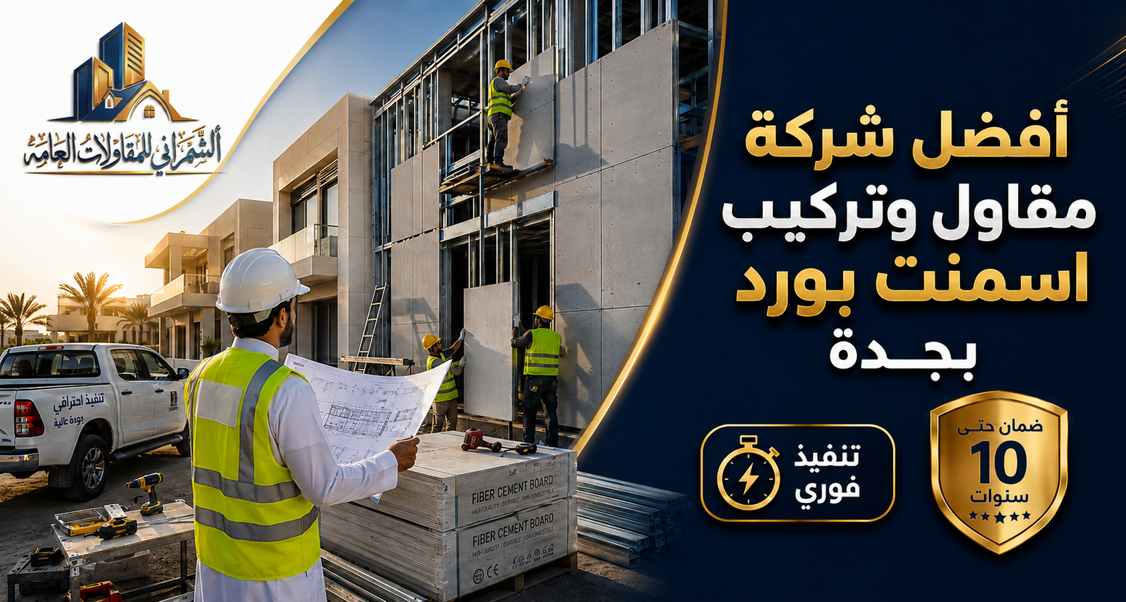 تركيب اسمنت بورد