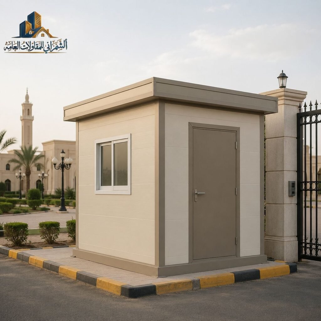 غرفة حارس ساندوتش بانل عند مدخل منشأة