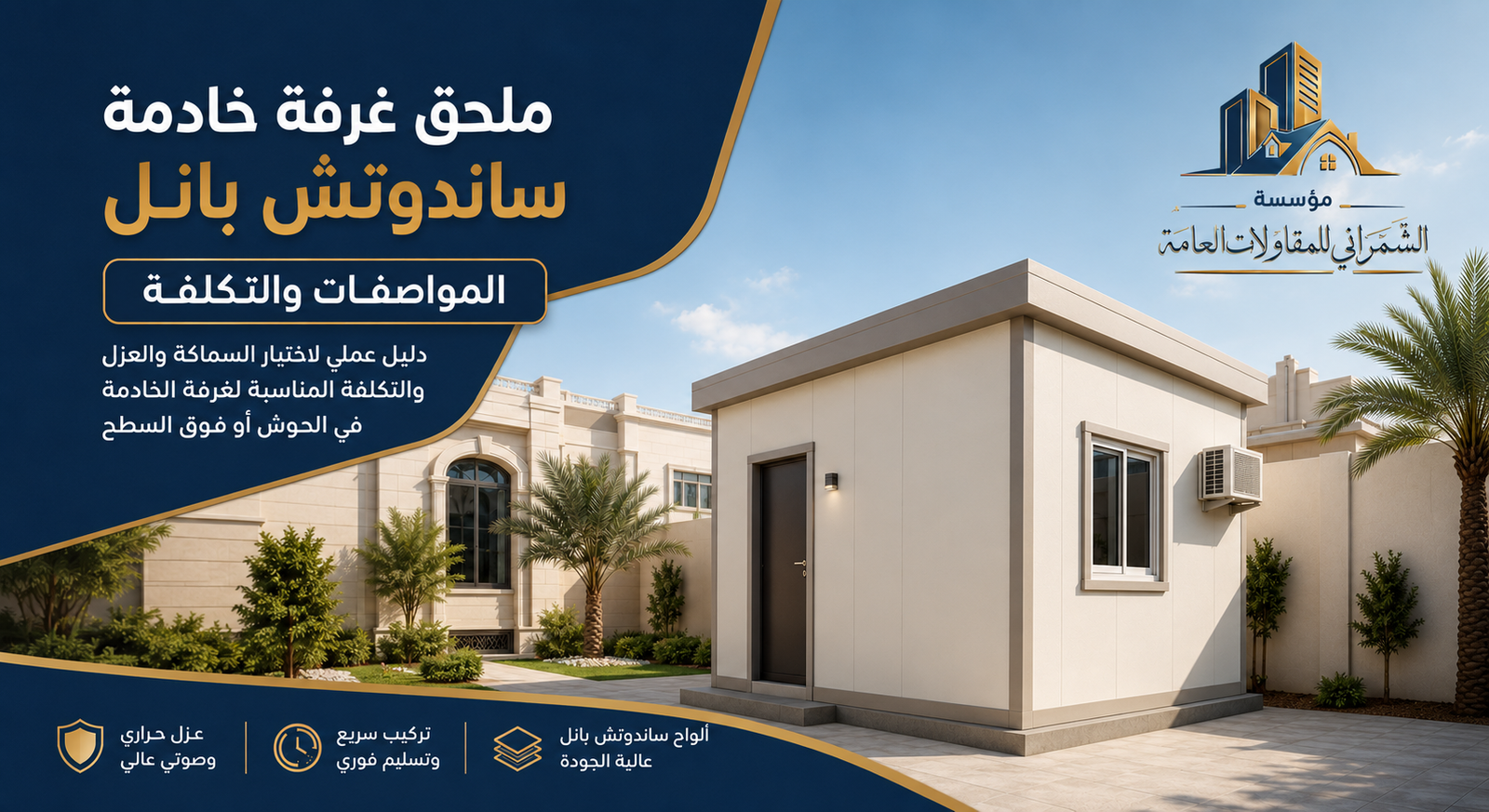 ملحق غرفة خادمة ساندوتش بانل