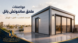 مواصفات ملحق ساندوتش بانل والسماكة والعزل والهيكل