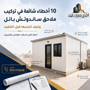 أخطاء شائعة في تركيب ملاحق ساندوتش بانل